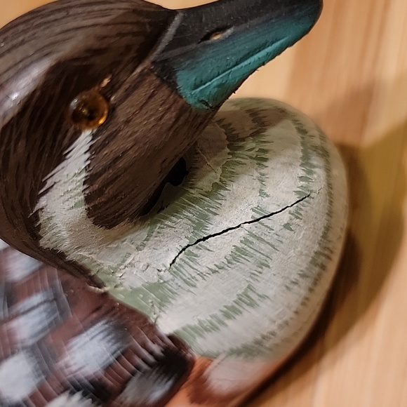 Hand painted Wooden duck decoy - Picture 4 of 6